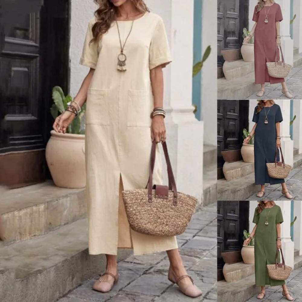 Petra - Abito in cotone con graziose tasche