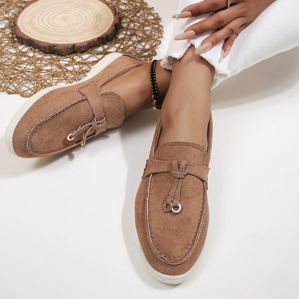 Sandali da donna con piattaforma estiva con fiocco