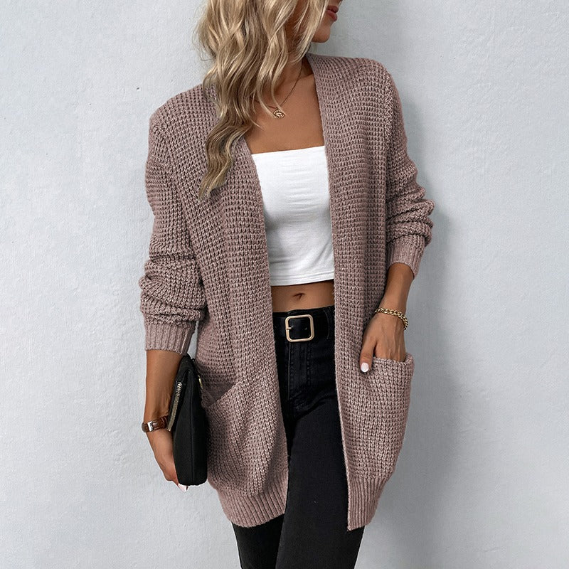 Petrain | Cardigan da donna lavorato a maglia | Lungo