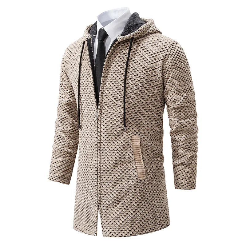 Mikkel - Giacca in lana con cappuccio da uomo