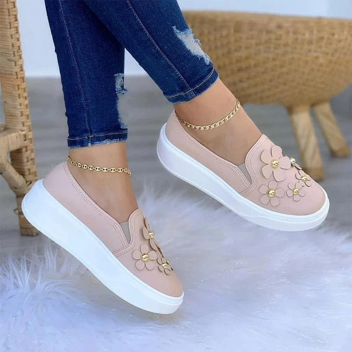Scarpe casual da donna con fiori
