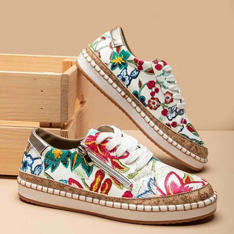 Scarpe vulcanizzate da donna con stampa floreale