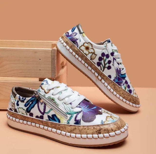 Scarpe vulcanizzate da donna con stampa floreale
