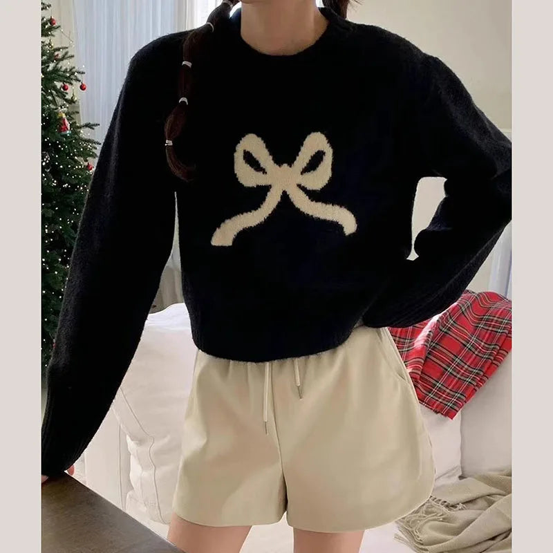 Lara - Maglia da donna con motivo a fiocco