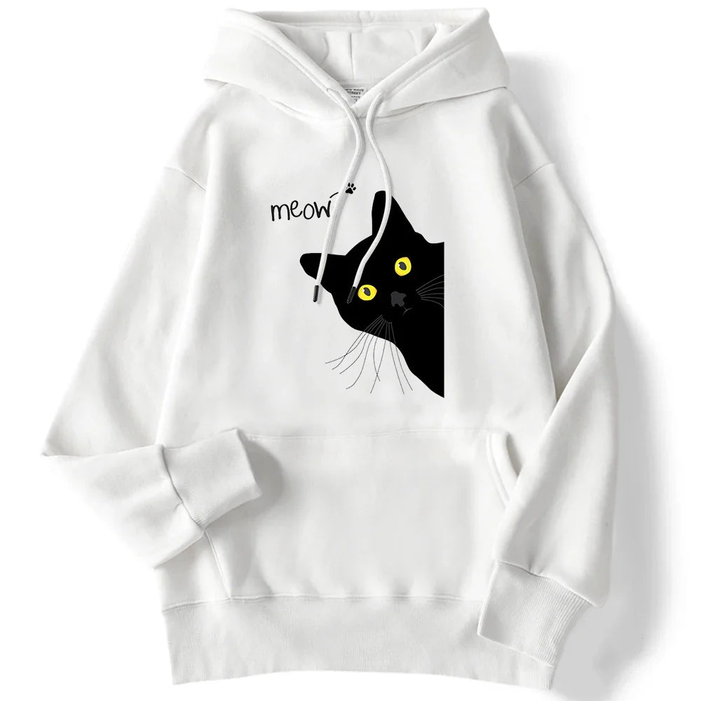 Kaori- Maglia stampata con motivo a gatto