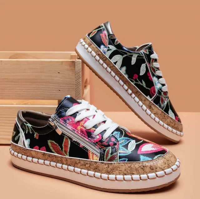 Scarpe vulcanizzate da donna con stampa floreale