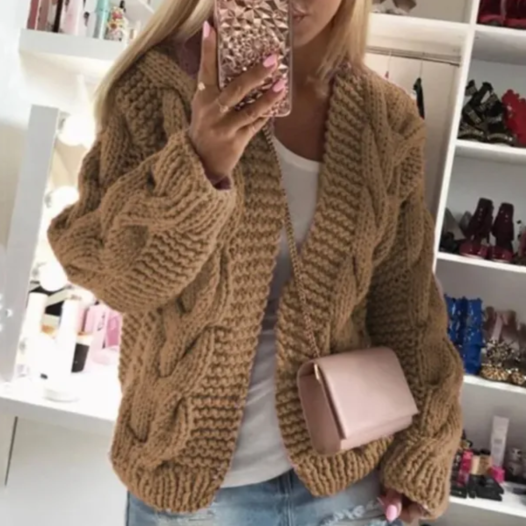 Eva | Cardigan caldo da donna | Manica lunga