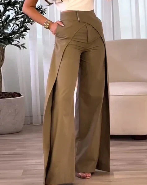 Pantaloni eleganti a vita alta da donna