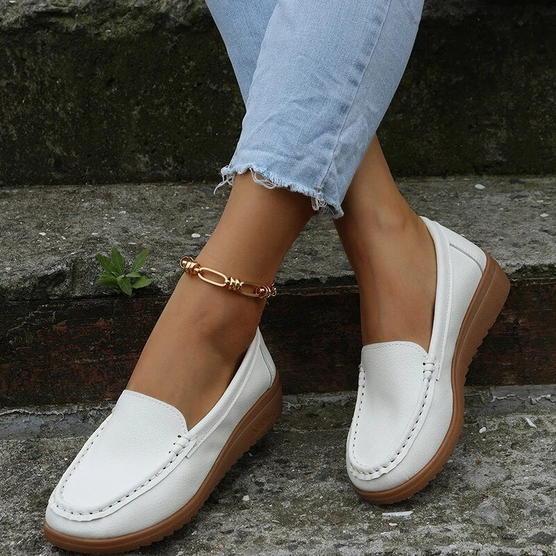 Scarpe con zeppa da donna in stile etnico