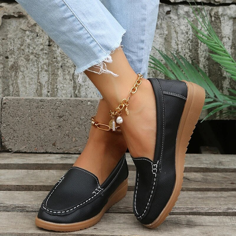 Scarpe con zeppa da donna in stile etnico