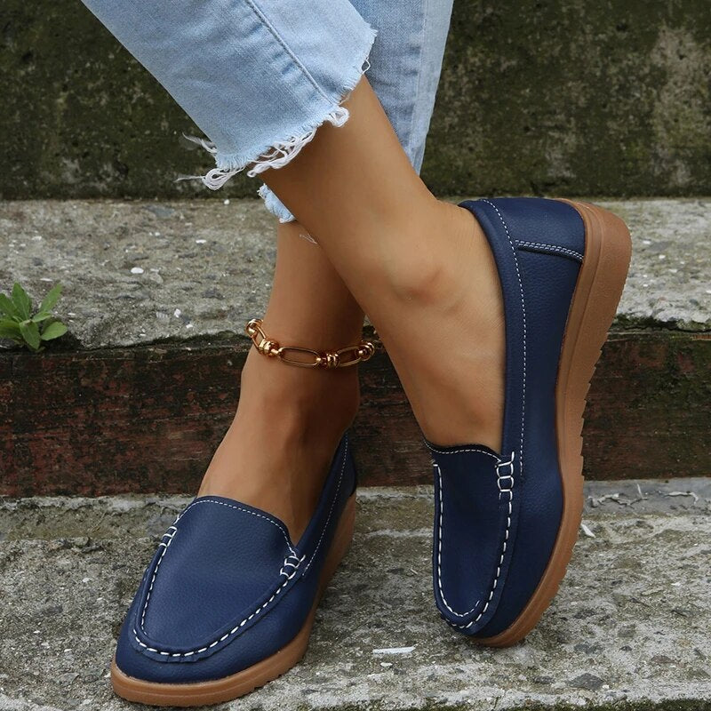 Scarpe con zeppa da donna in stile etnico