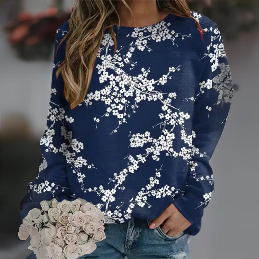 Zephyrine - Manica lunga floreale casual