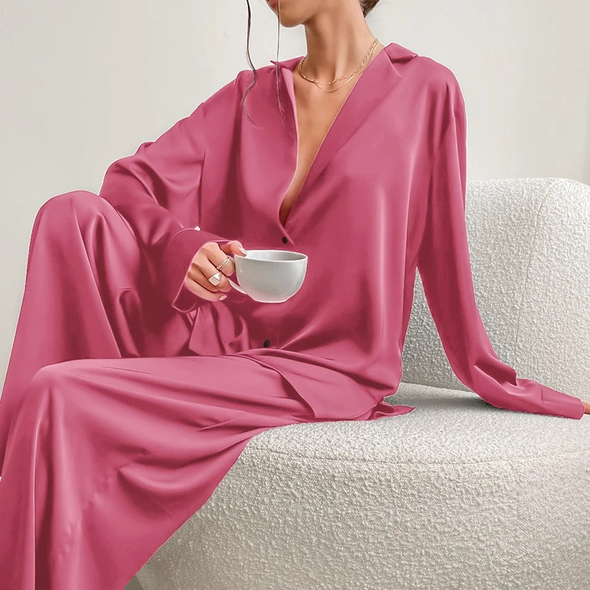 Set pigiama oversize dall'eleganza setosa - Belen