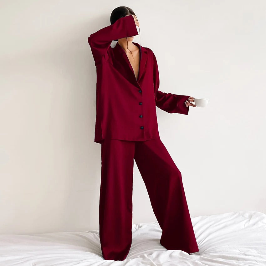 Set pigiama oversize dall'eleganza setosa - Belen