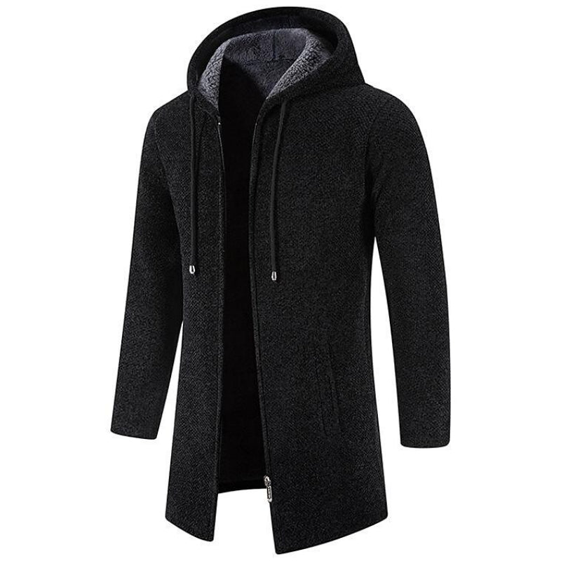 Mikkel - Giacca in lana con cappuccio da uomo