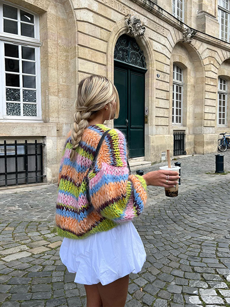 Ursulen | Donna Cardigan patchwork colorato