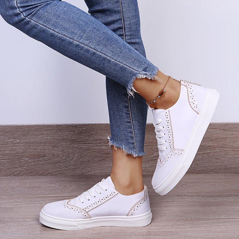 Scarpe vulcanizzate da donna, scarpe da ginnastica casual a punta