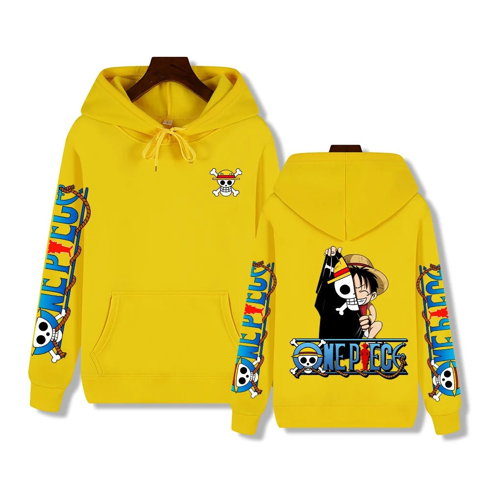Luffy - Felpa con cappuccio da uomo in stile creativo
