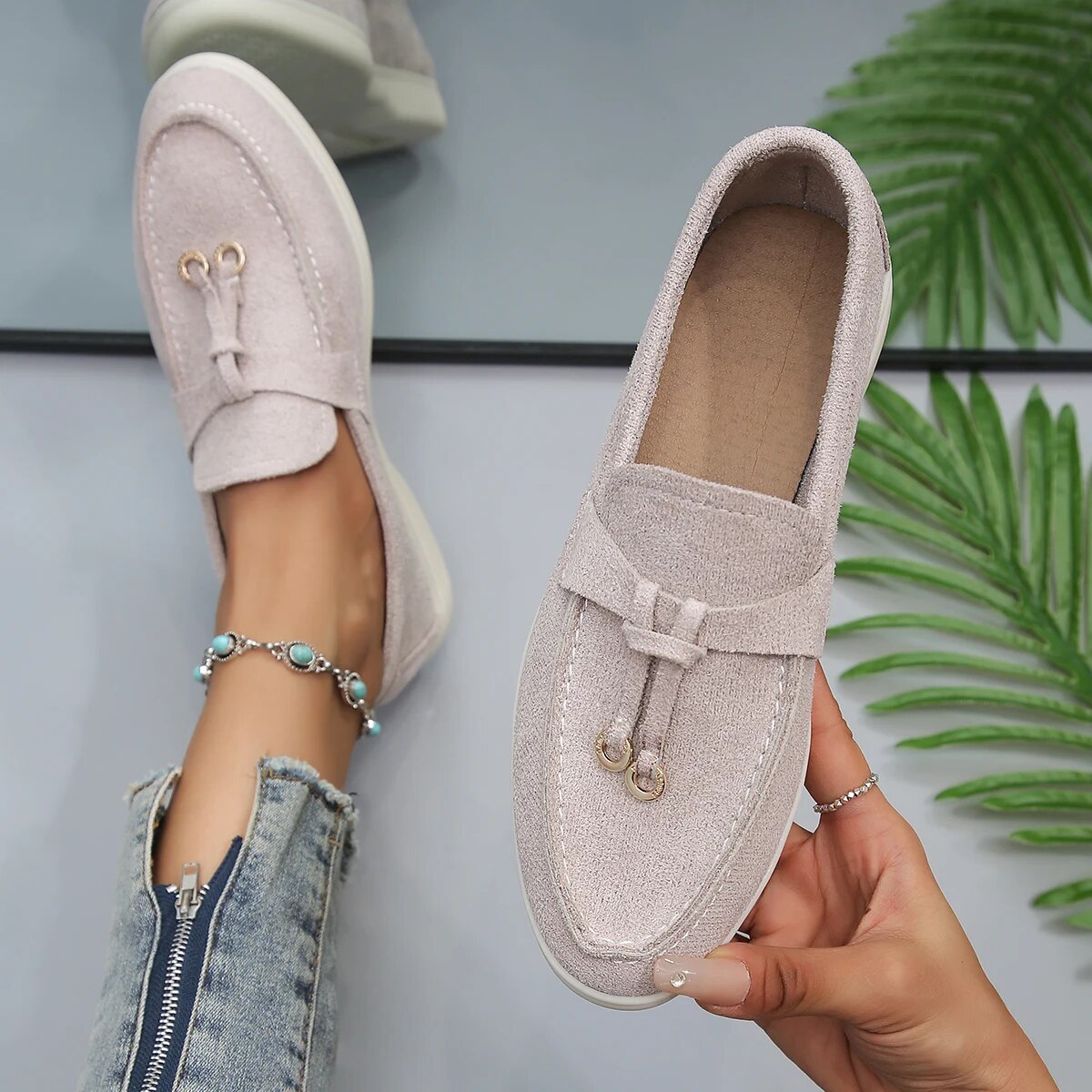 Sandali da donna con piattaforma estiva con fiocco