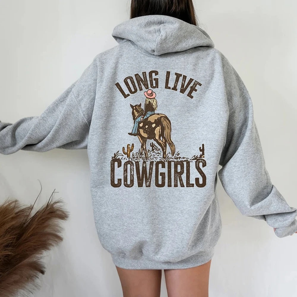Dakota - Felpa oversize da donna con cappuccio da cowgirl