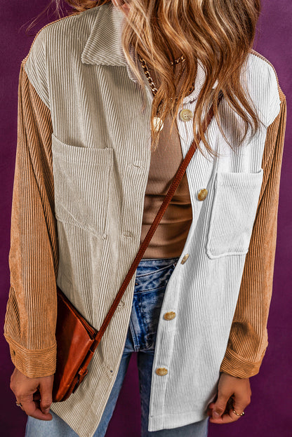 Madoka | Giacca classica in velluto a coste oversize multicolore