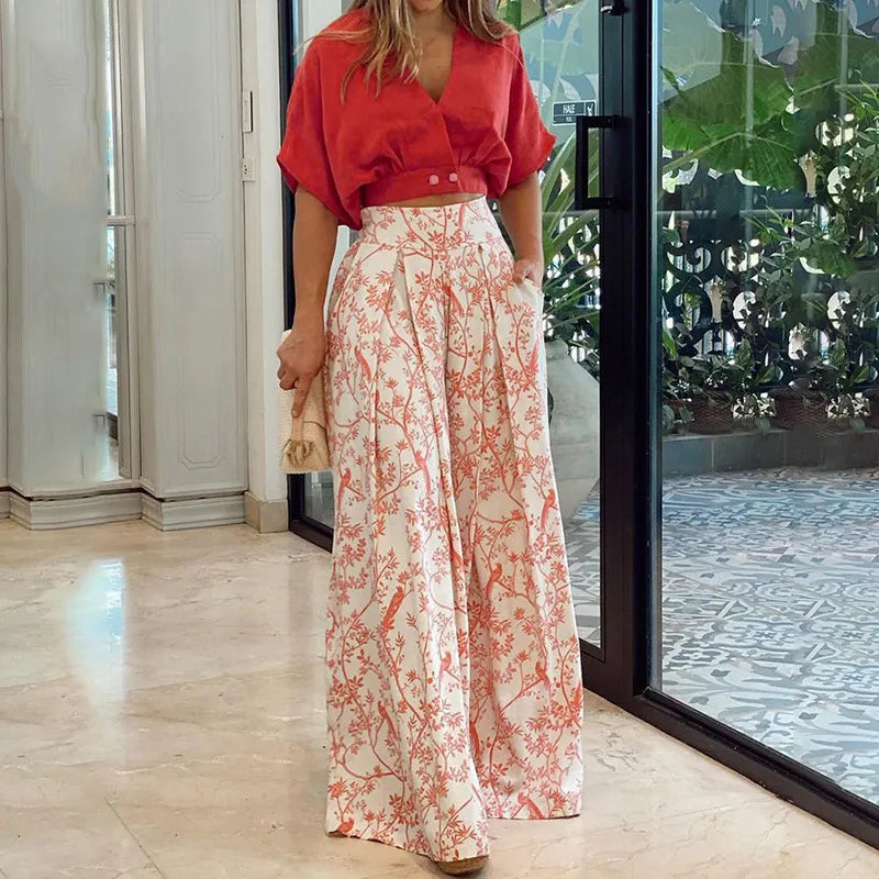 Lotte - Set 2 pezzi camicia e pantaloni larghi