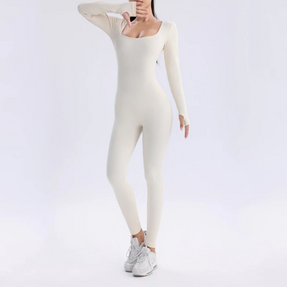 Tuta sportiva monocolore a maniche lunghe