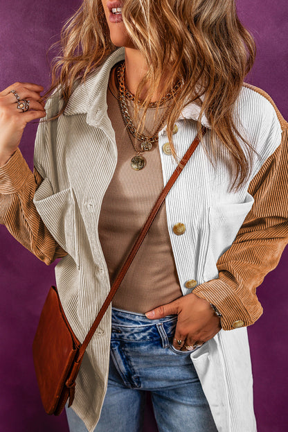 Madoka | Giacca classica in velluto a coste oversize multicolore