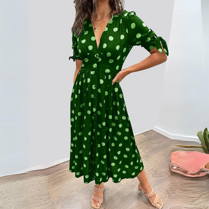 Anne - Vestito midi a pois