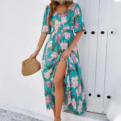 Astrid - Abito elegante con stampa floreale