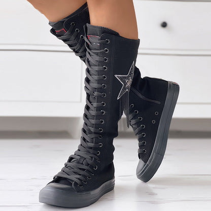 Karina Star - Scarpe alte con lacci e pompon