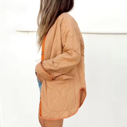 Carlotta - Giacca calda casual con cappuccio a doppia toppa