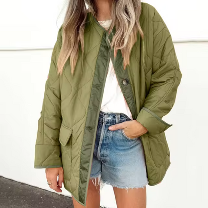 Carlotta - Giacca calda casual con cappuccio a doppia toppa