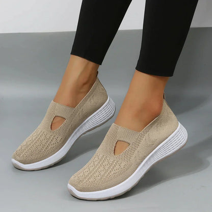 Scarpe casual in tessuto piatto Slip-On
