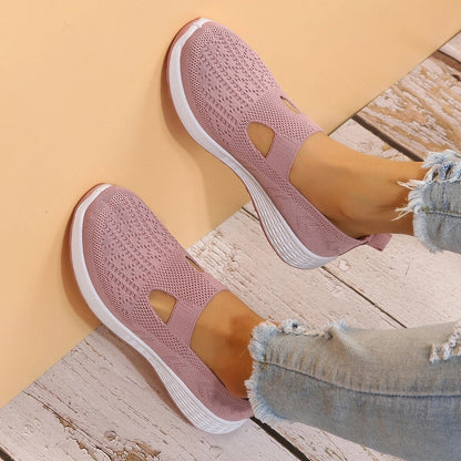 Scarpe casual in tessuto piatto Slip-On