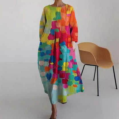 Dilou - Abito estivo elegante e colorato con stampa