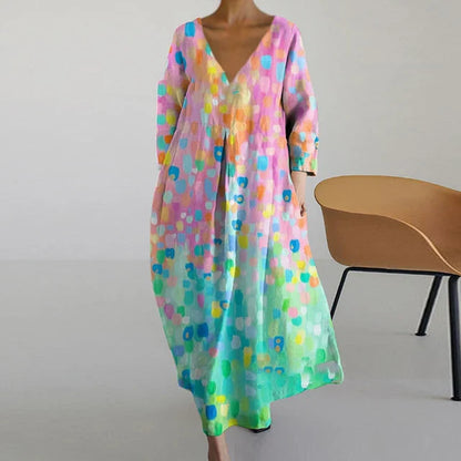 Dilou - Abito estivo elegante e colorato con stampa