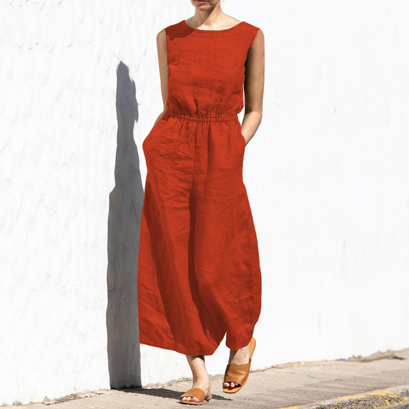 Gabby - Playsuit in cotone con vita elastica