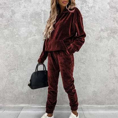 Wendela | Set di maglione e pantaloni da jogging in velluto di lusso