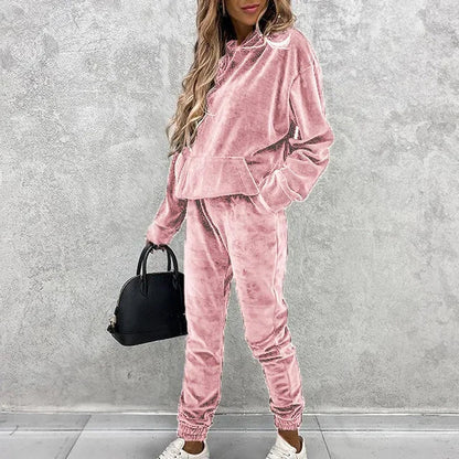 Wendela | Set di maglione e pantaloni da jogging in velluto di lusso
