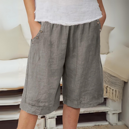 Juno - Pantaloncini da donna con vita elastica