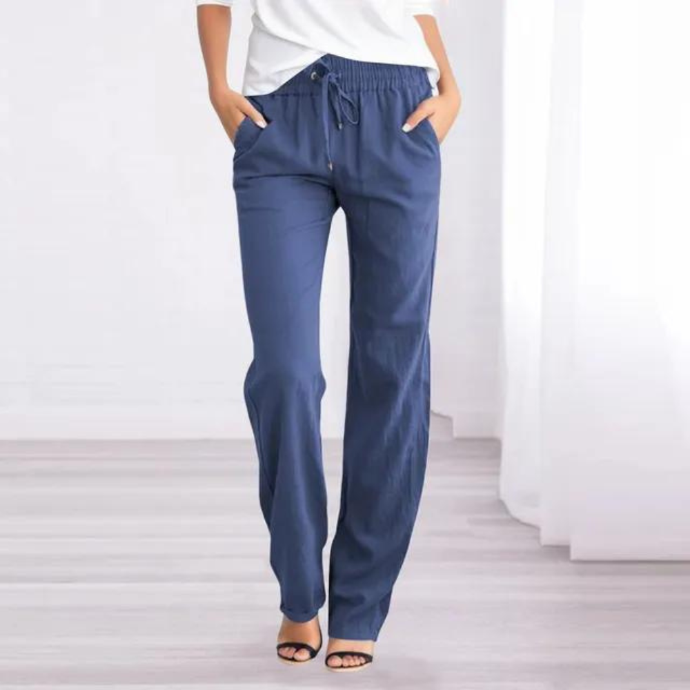 Leah - Pantaloni da donna in cotone