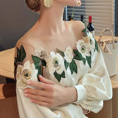 Madeleine - Top elegante a fiori