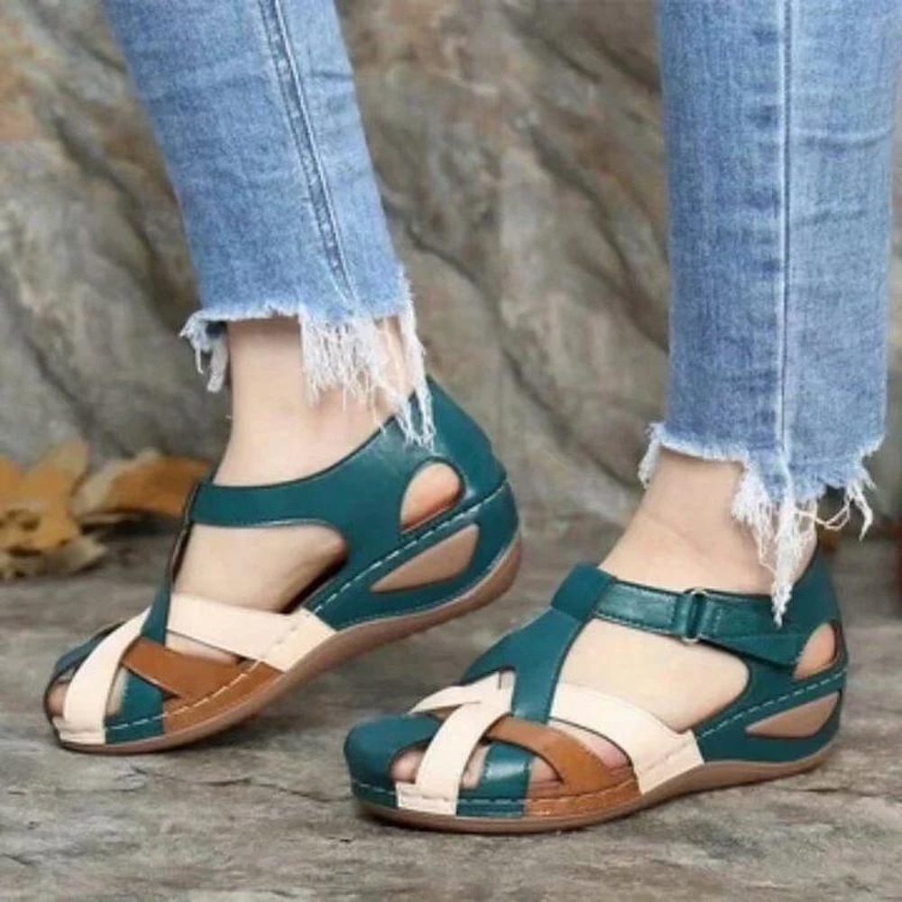 Fay - Sandalo casual da donna con tacco a zeppa