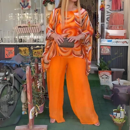 Fila - Set elegante da donna con camicia e pantaloni
