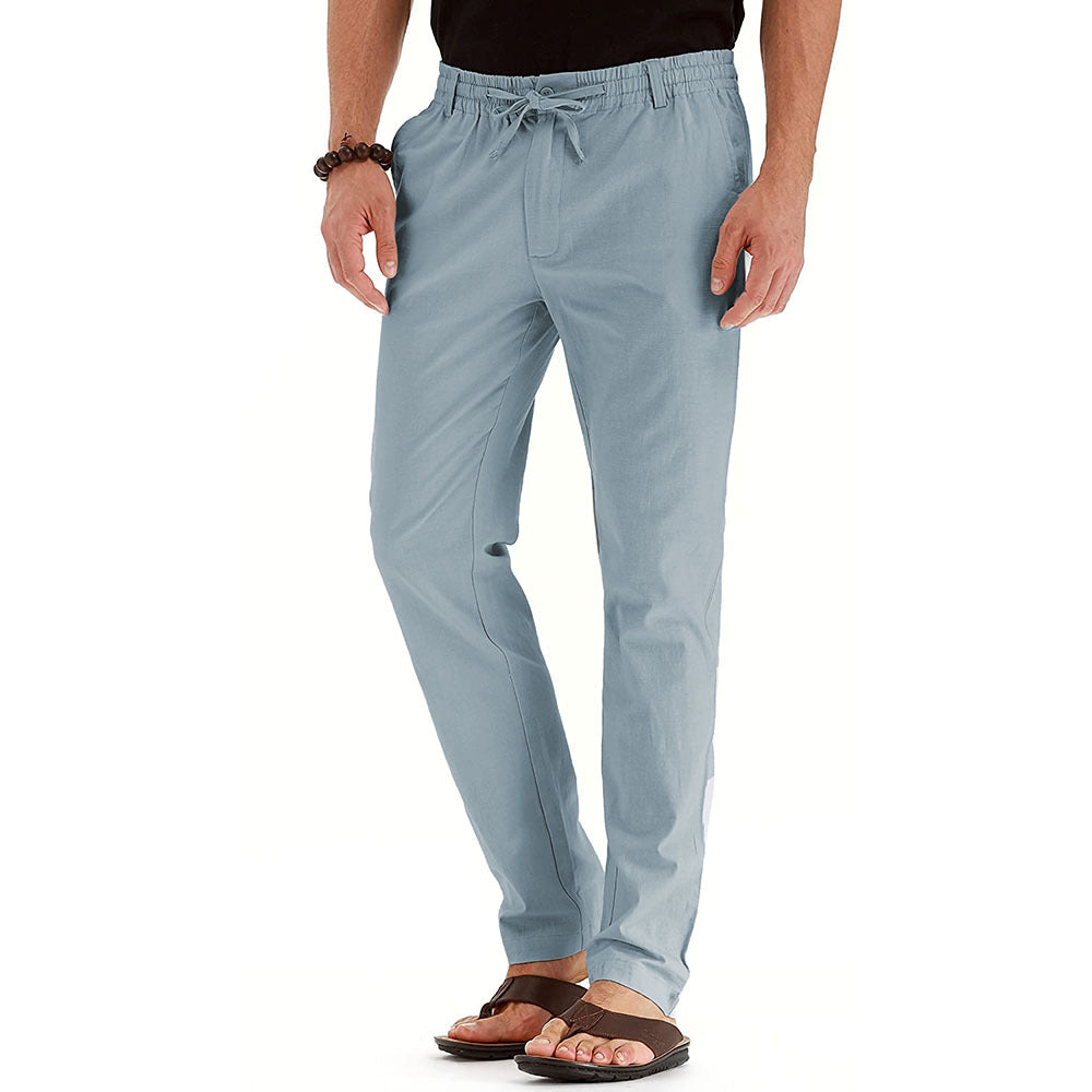 Pantaloni larghi con elastico in vita