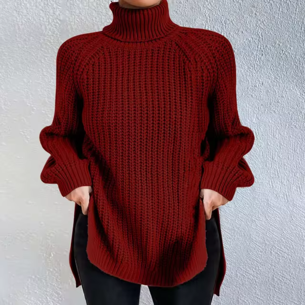 Olexa - Vestito in maglione con spacco caldo