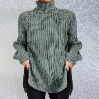 Olexa - Vestito in maglione con spacco caldo