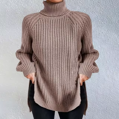 Olexa - Vestito in maglione con spacco caldo