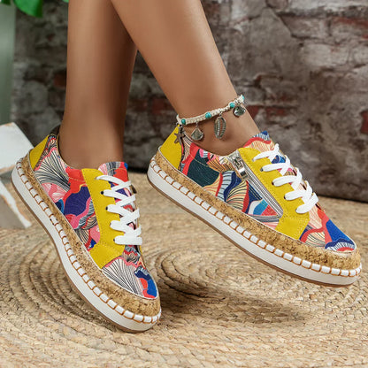 Scarpe vulcanizzate da donna con stampa floreale